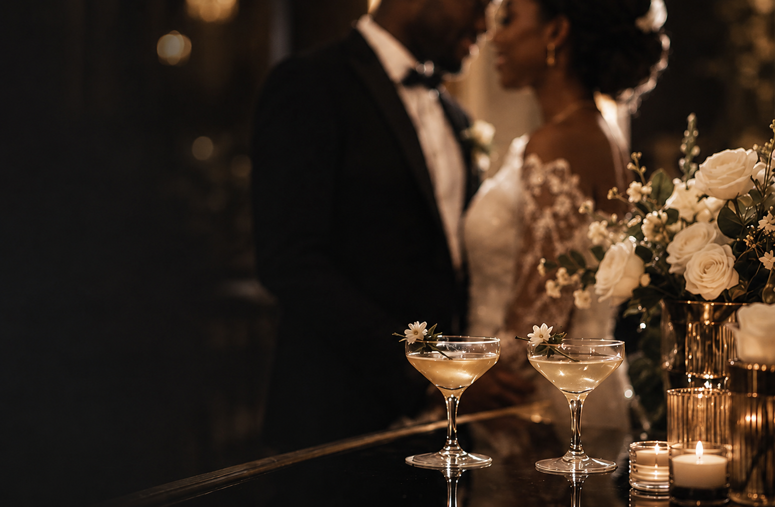 Cocktail premium en ambiance nocturne